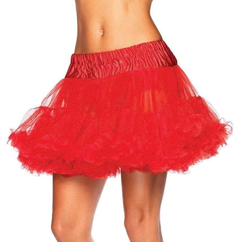 Leg Avenue Layered RedTulle Petticoat Skirt Perfect for Festivals & Costumes NEW